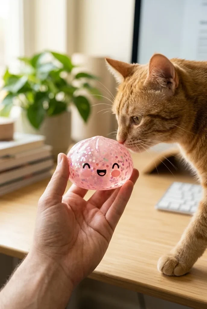 Dumpling Squishy Rose Sparkle Bubblegum -pinkki ja lemmikki — asiakaskuva