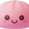 Dumpling Squishy Yövalo, Pehmeä Vaaleanpunainen — squishy antistressilelu, slow-rise, kawaii