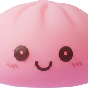 Dumpling Squishy Yövalo, Pehmeä Vaaleanpunainen — squishy antistressilelu, slow-rise, kawaii