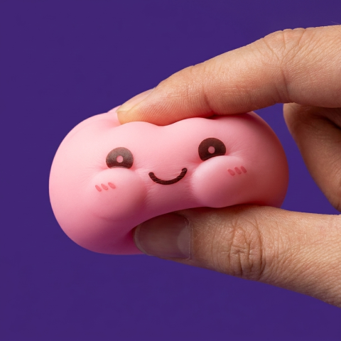 Dumpling Squishy Yövalo, Pehmeä Vaaleanpunainen — slow-rise-efekti, vaahto palautuu muotoonsa