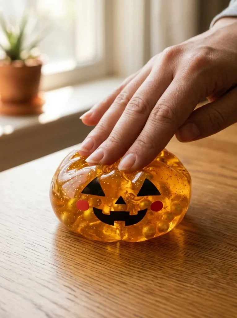 Halloween Kurpitsa Dumpling Squishy Läpikuultava puristuksessa