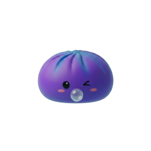 Dumpling Squishy Purple Rare Blow Kosminen Violetti — squishy antistressilelu, slow-rise, kawaii