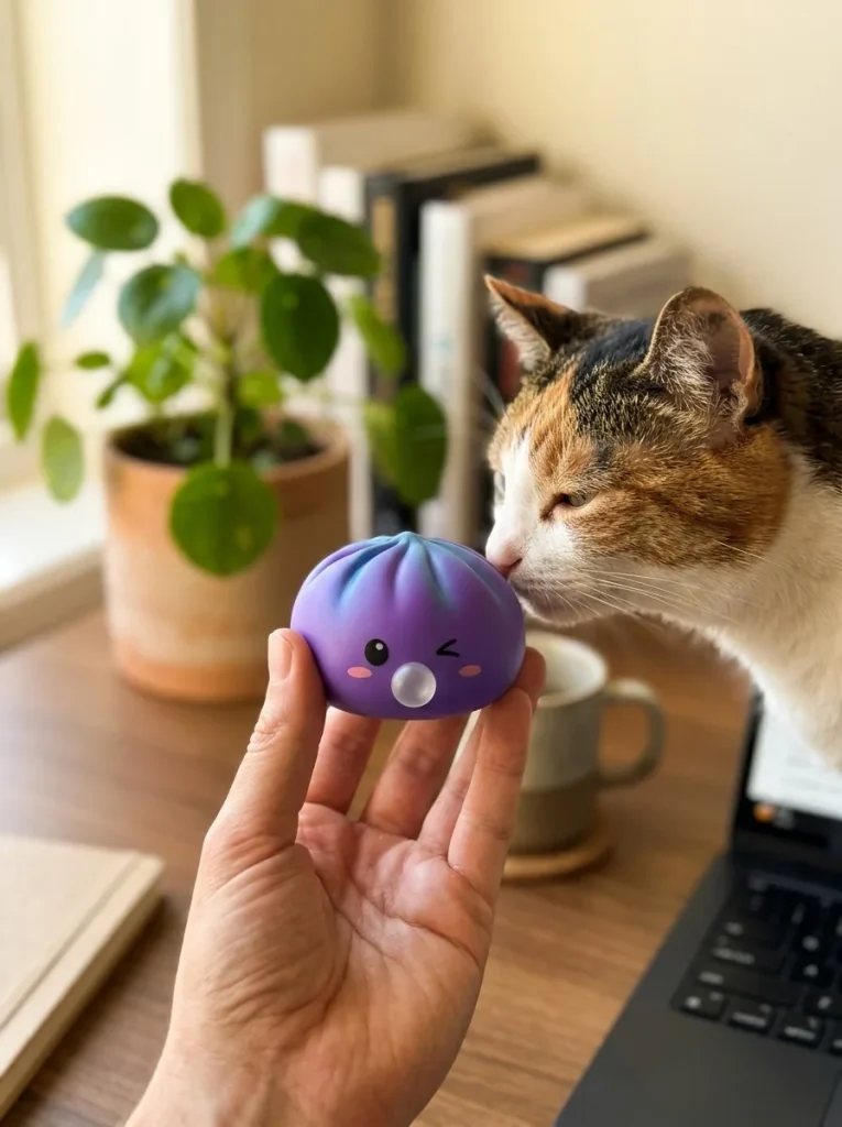 Dumpling Squishy Purple Rare Blow Kosminen Violetti ja lemmikki — asiakaskuva
