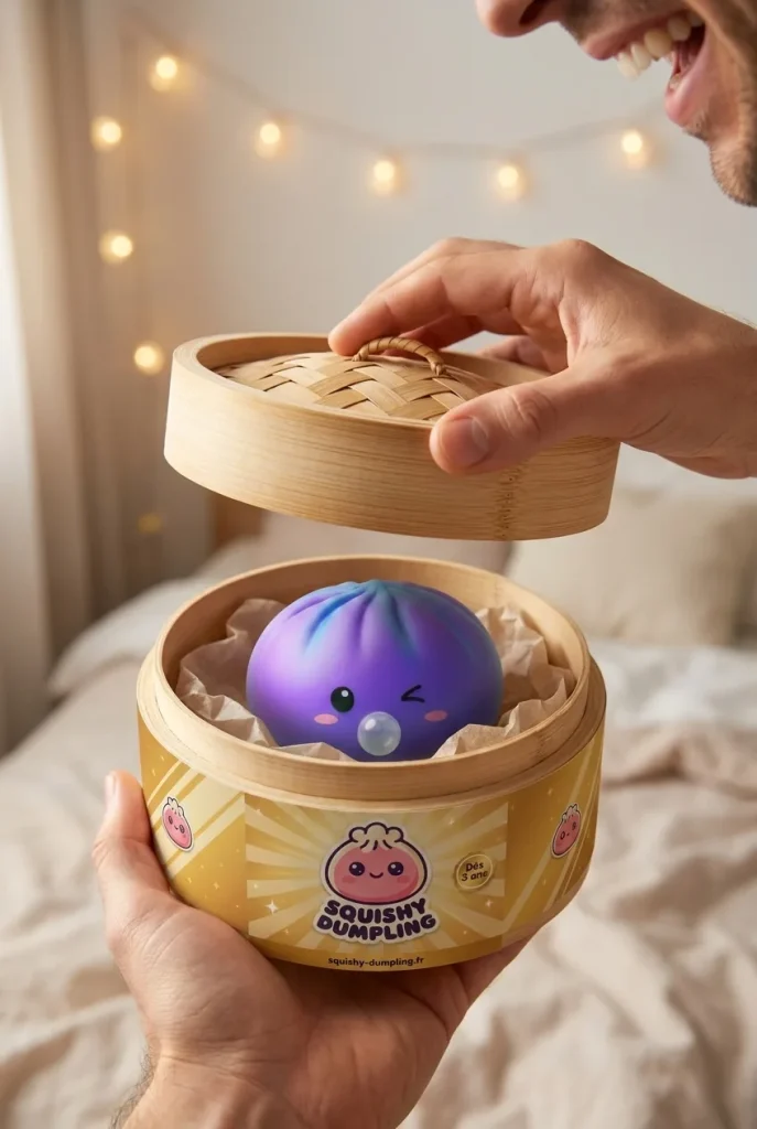 Dumpling Squishy Purple Rare Blow Kosminen Violetti — unboxing, asiakaskuva