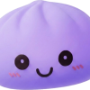Dumpling Squishy Yövalo Violetti — squishy antistressilelu, slow-rise, kawaii