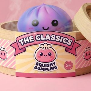 Dumpling Squishy Tie-Dye Violetti bambutyylisessä höyrytyskorissa