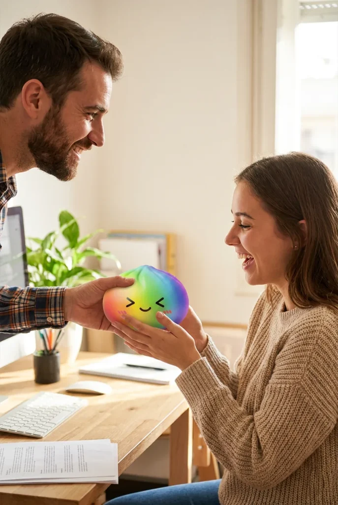 Rainbow Dumpling Squishy Sateenkaarikuvio lahjaideana