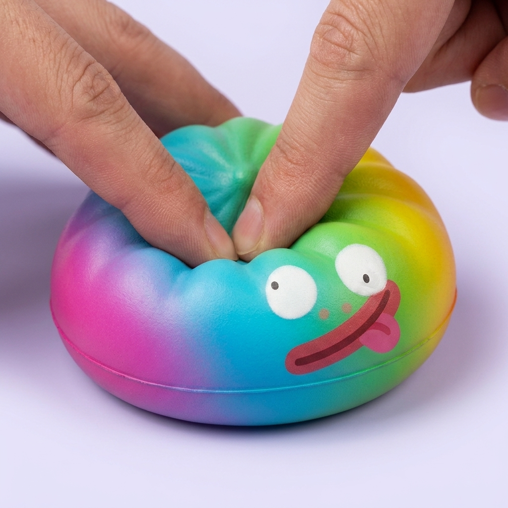 Rainbow Mystery Dumpling Squishy Yllätyspakkaus slow rise -efekti toiminnassa