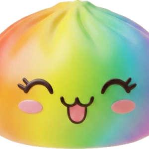 Rare Dumpling Squishy Sateenkaari — squishy antistressilelu, slow-rise, kawaii