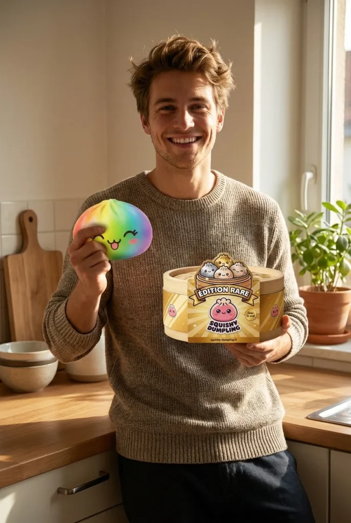 Rare Dumpling Squishy Sateenkaari ja bambutyylinen höyrykori — asiakaskuva
