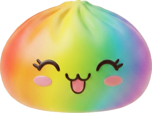 Rare Dumpling Squishy Sateenkaari — squishy antistressilelu, slow-rise, kawaii