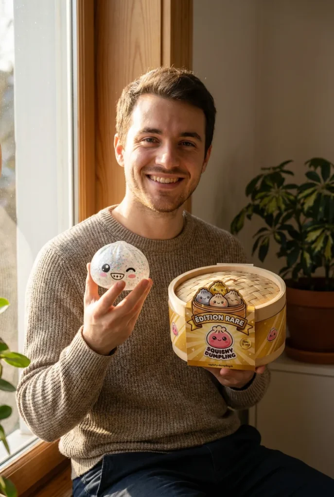 Rare Dumpling Squishy Hopeanhohtoinen ja bambutyylinen höyrykori — asiakaskuva