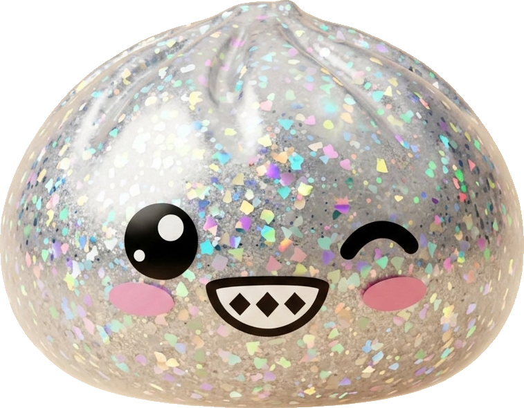 Rare Dumpling Squishy Hopeanhohtoinen — squishy antistressilelu, slow-rise, kawaii