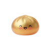 Dumpling Squishy Gold Lucky — squishy antistressilelu, slow-rise, kawaii