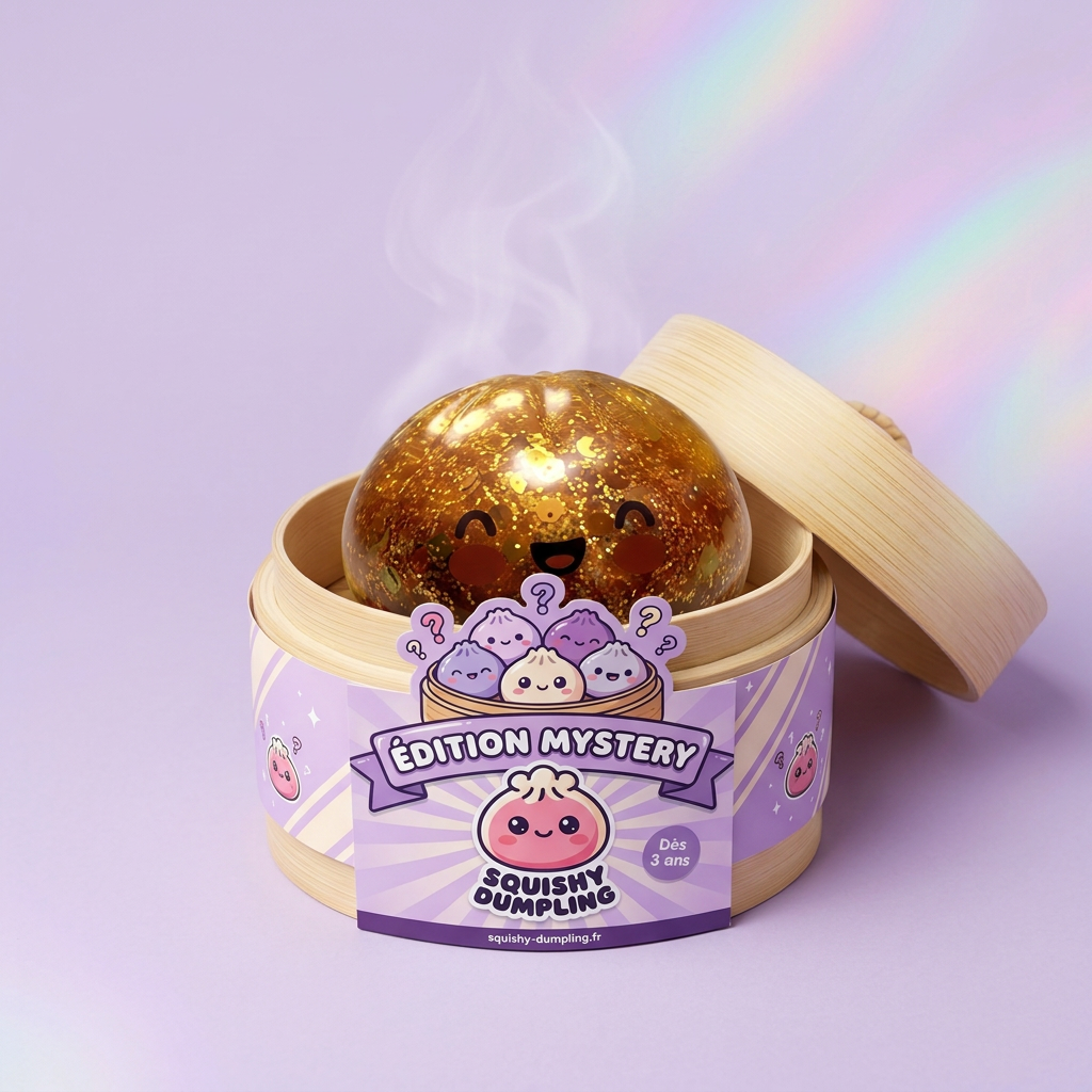 Squishy Bun Mystery Dumpling Yllätyspakkaus bambutyylisessä höyrytyskorissa