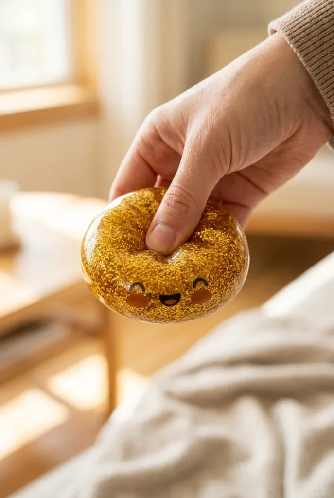 Squishy Bun Mystery Dumpling Yllätyspakkaus puristuksessa