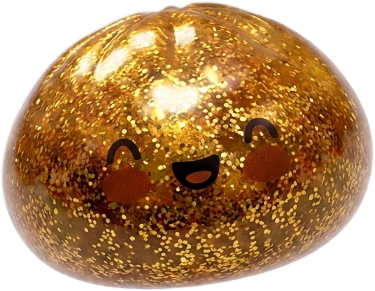 Squishy Bun Mystery Dumpling Yllätyspakkaus puristettuna kädessä