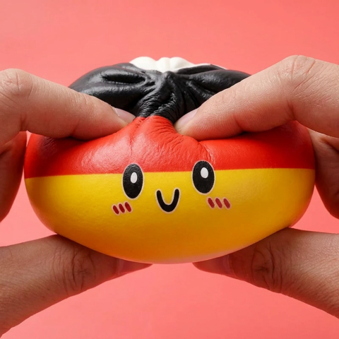 Saksan Lippu Flag Squishy Toy Dumpling — slow-rise-efekti, vaahto palautuu muotoonsa