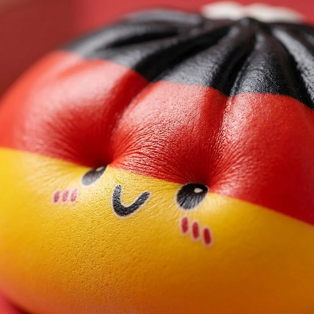 Saksan Lippu Flag Squishy Toy Dumpling — makrolähikuva tekstuurista