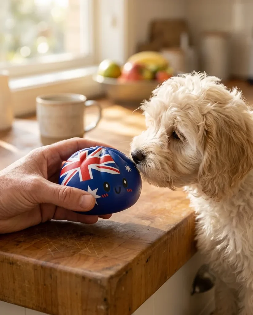 Flag Squishy Dumpling Australia -lippumotiivi ja lemmikki — asiakaskuva