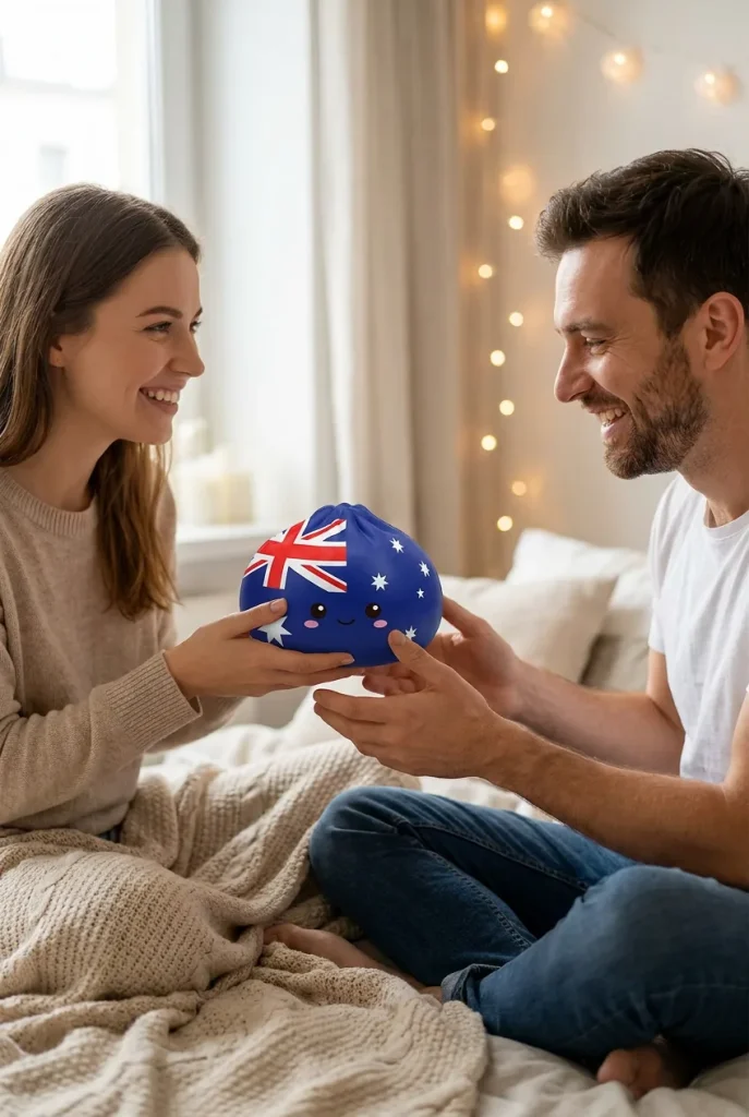 Flag Squishy Dumpling Australia -lippumotiivi lahjana — asiakaskuva
