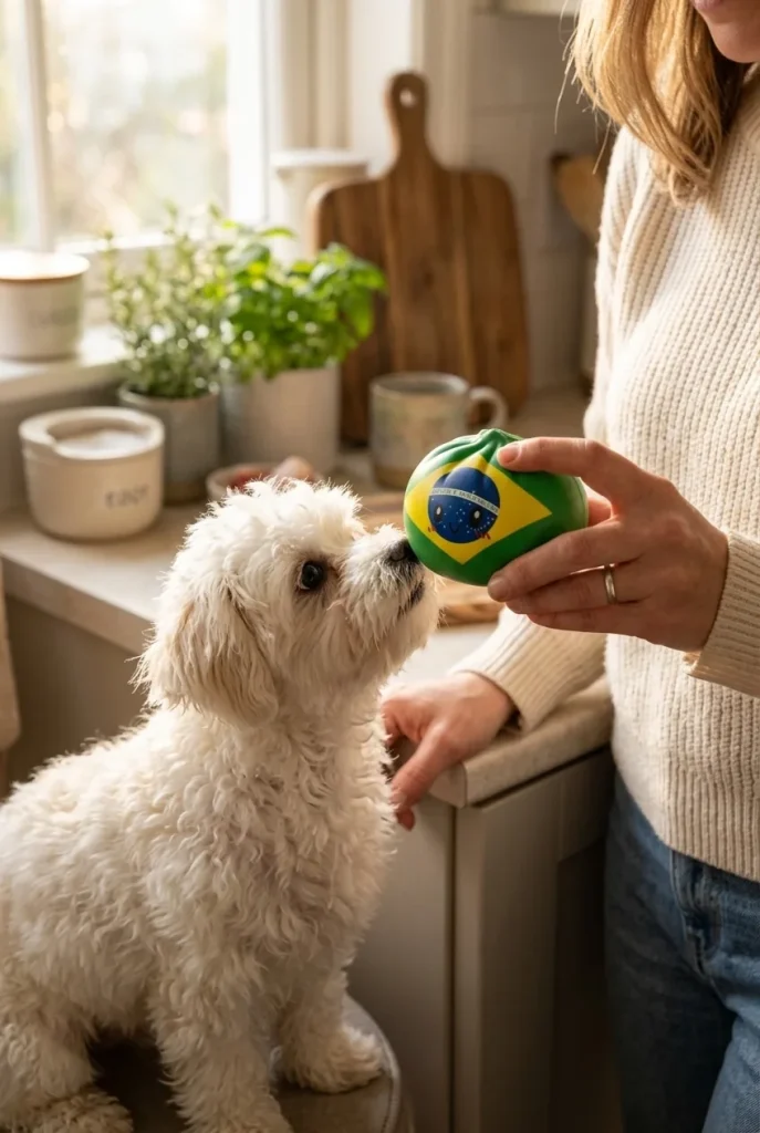 Dumpling Squishy Flag Brasilia ja lemmikki — asiakaskuva