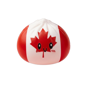 Flag Squishy Dumpling Kanada — squishy antistressilelu, slow-rise, kawaii