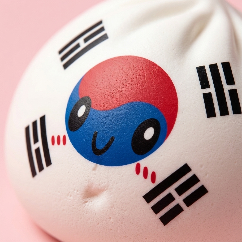 Flag Squishy Dumpling Etelä-Korea — makrolähikuva tekstuurista