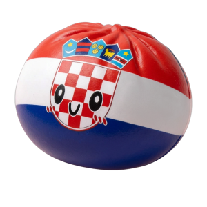Flag Squishy Dumpling Kroatia — squishy antistressilelu, slow-rise, kawaii