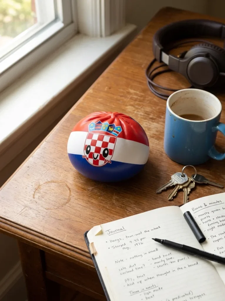 Flag Squishy Dumpling Kroatia työpöydällä — asiakaskuva