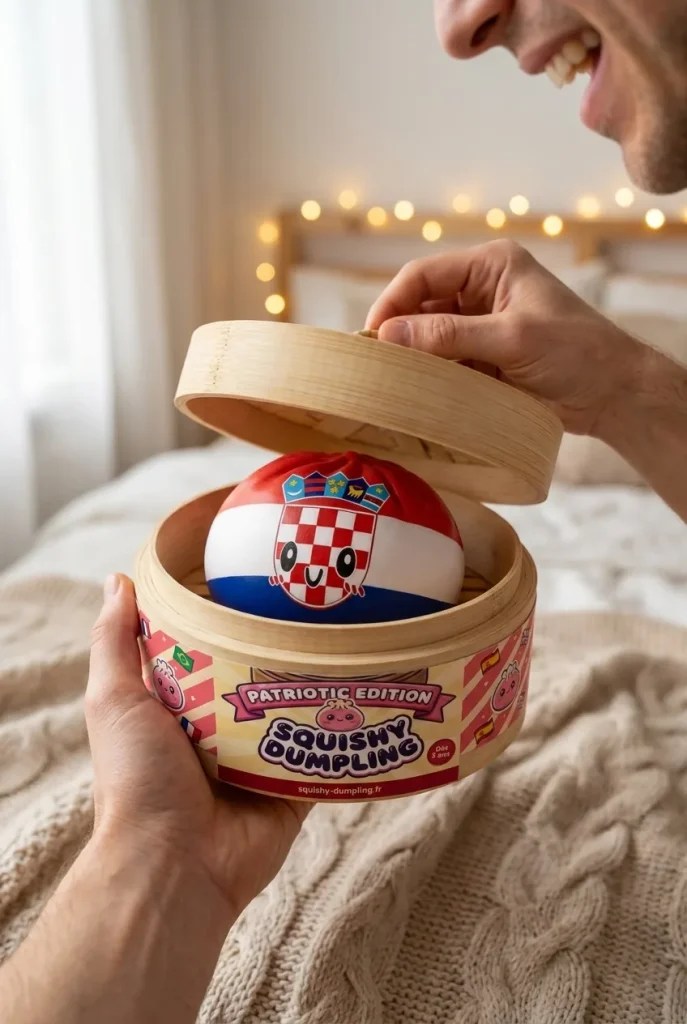 Flag Squishy Dumpling Kroatia — unboxing, asiakaskuva