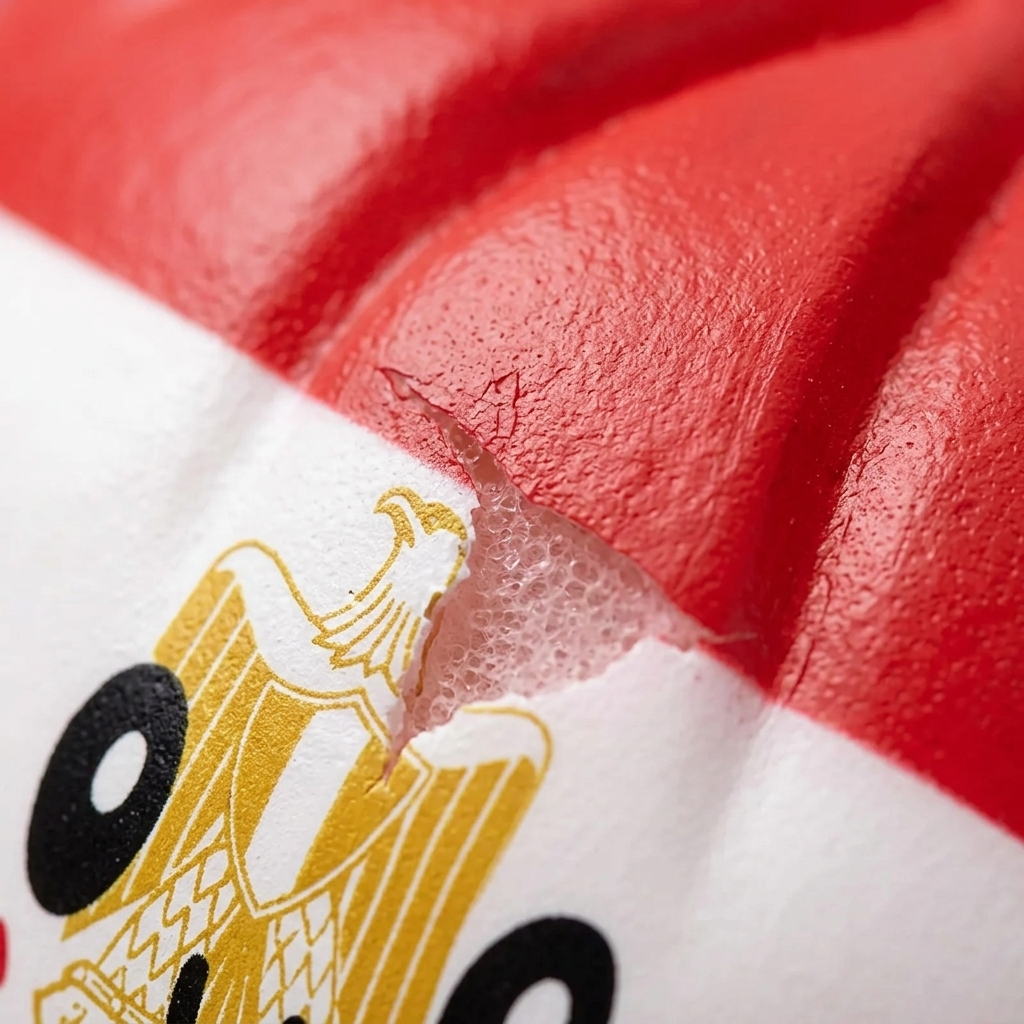 Flag Dumpling Squishy Egypti — makrolähikuva tekstuurista