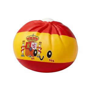 Squishy Flag Dumpling Espanja — squishy antistressilelu, slow-rise, kawaii