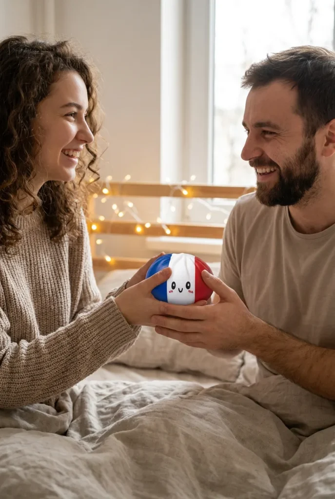 France Flag Squishy Dumpling Trikolori lahjana — asiakaskuva