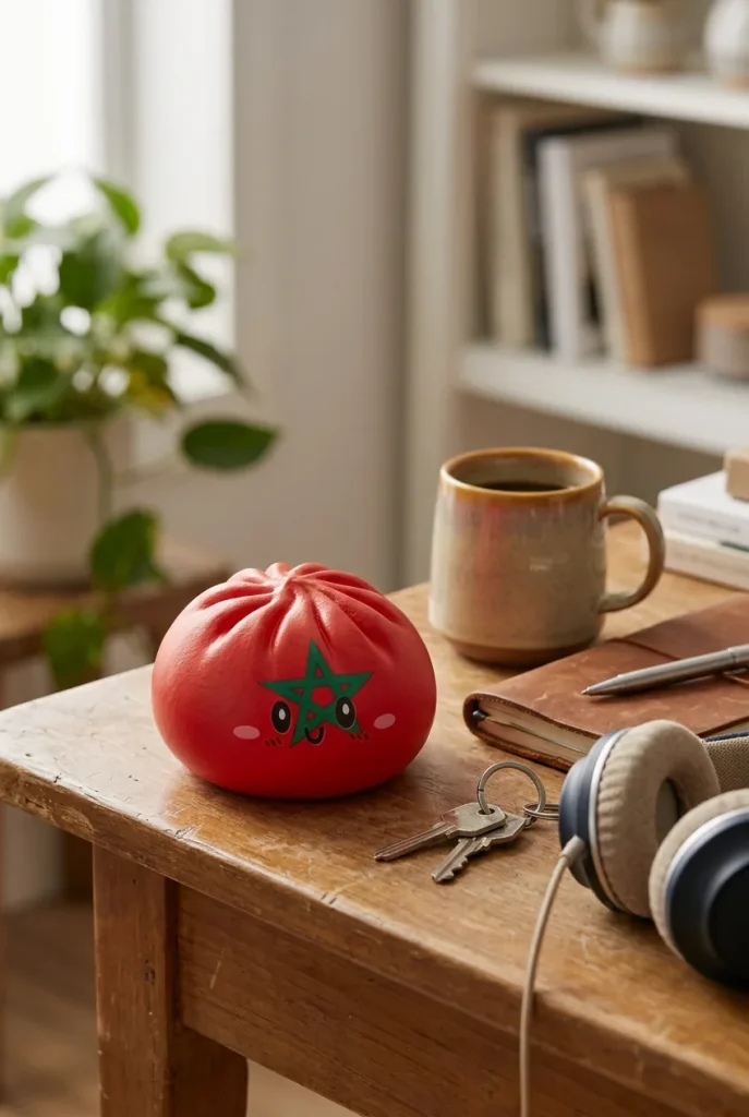 Flag Squishy Dumpling Marokko työpöydällä — asiakaskuva