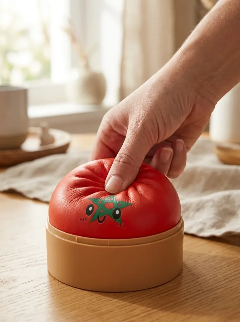 Flag Squishy Dumpling Marokko sormien välissä — asiakaskuva