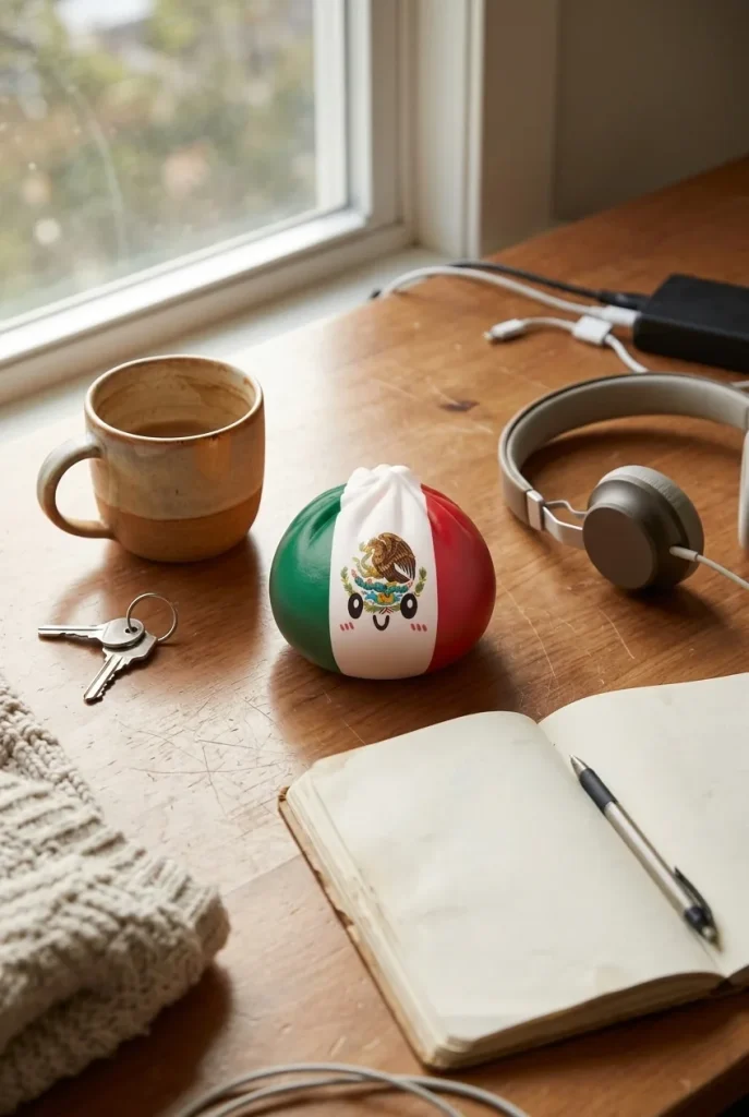 Flag Squishy Dumpling Meksiko työpöydällä — asiakaskuva