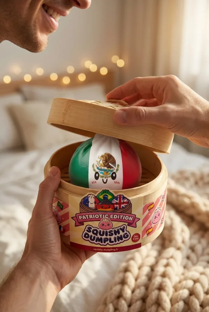 Flag Squishy Dumpling Meksiko — unboxing, asiakaskuva