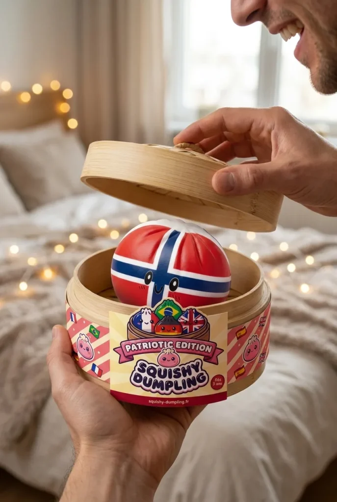 Flag Squishy Dumpling Norja — unboxing, asiakaskuva