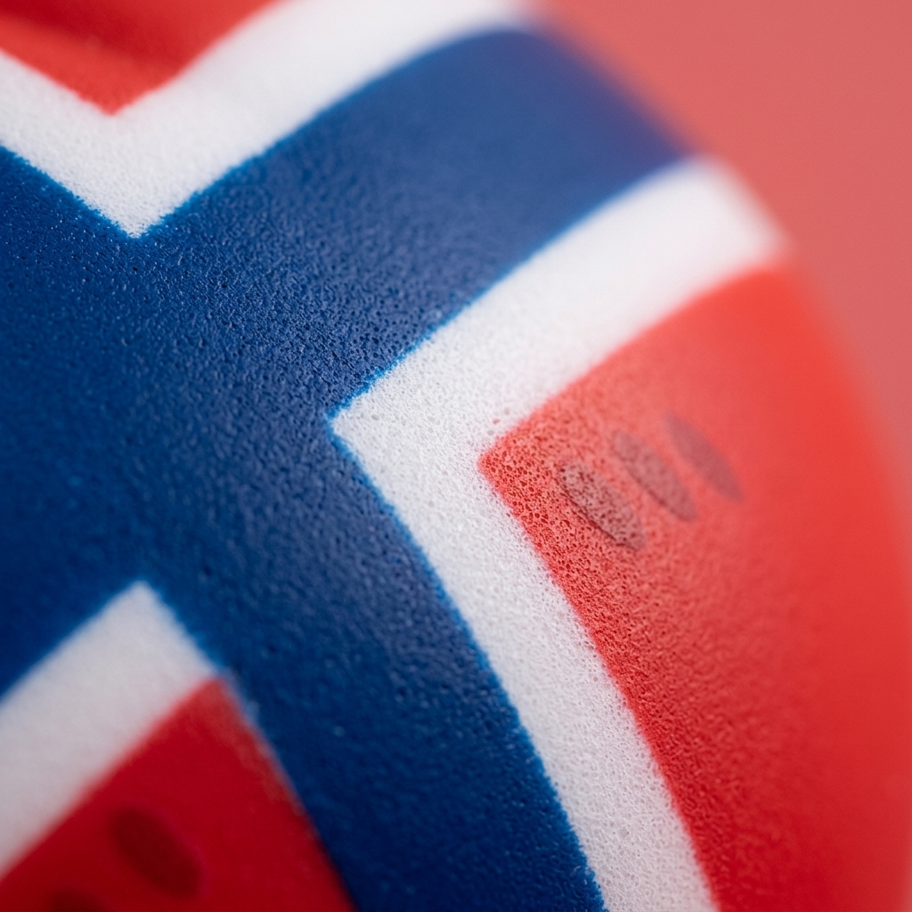 Flag Squishy Dumpling Norja — makrolähikuva tekstuurista