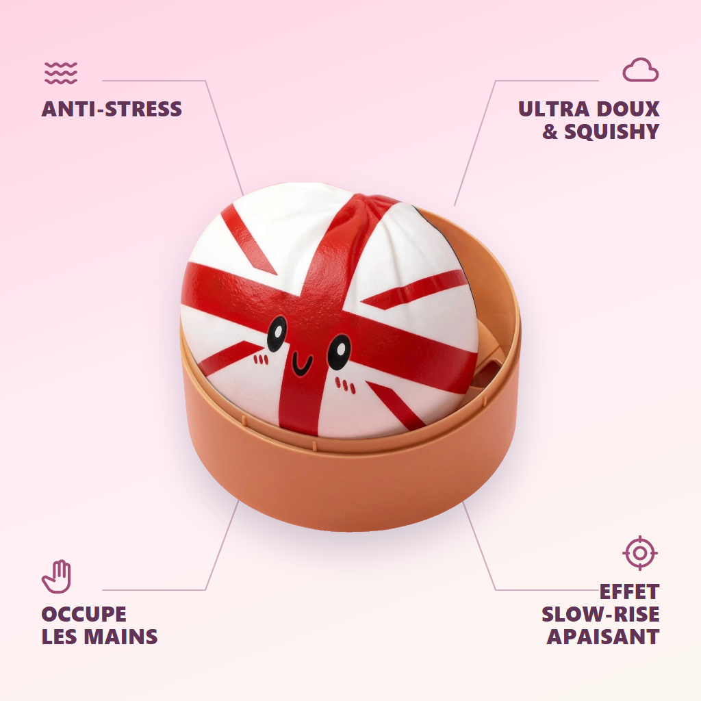 Flag Squishy Toy Ison-Britannian Lippu-Dumpling — antistress, ultrapehmeä, slow-rise