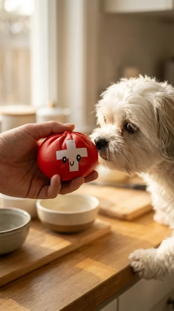 Flag Squishy Toy Sveitsi -dumpling ja lemmikki — asiakaskuva