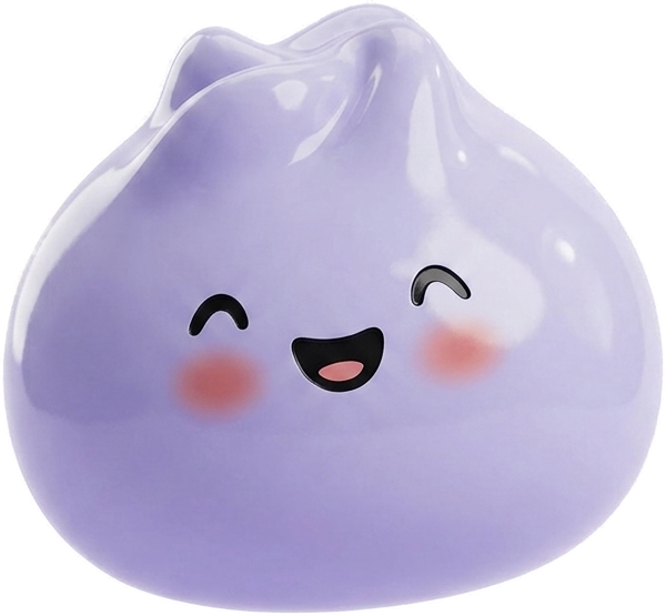 Dumpling Squishy Mystery Yllätyspakkaus puristettuna kädessä