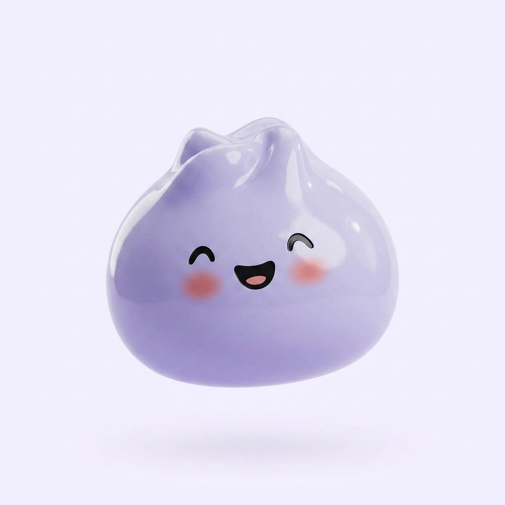 Dumpling Squishy Mystery Yllätyspakkaus puristettuna kädessä