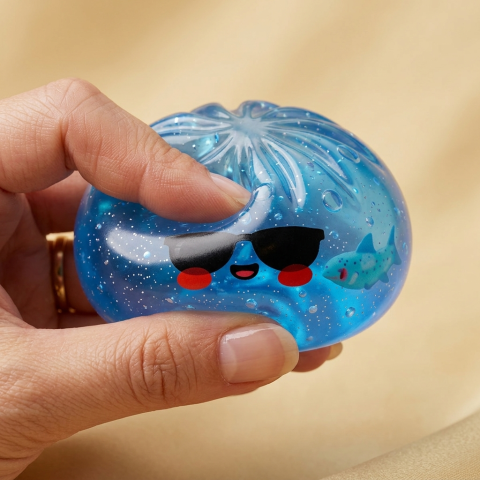Aurinkolasit Dumpling Squishy — slow-rise-efekti, vaahto palautuu muotoonsa