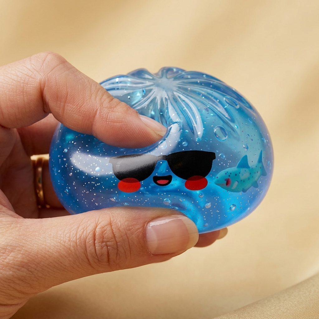Aurinkolasit Dumpling Squishy — slow-rise-efekti, vaahto palautuu muotoonsa