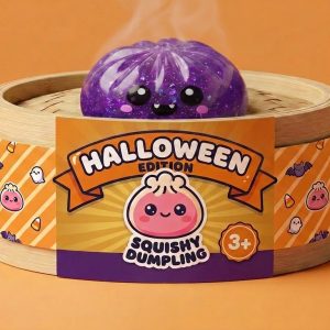 Glitter Dumpling Squishy Vampiiri Halloween bambutyylisessä höyrytyskorissa