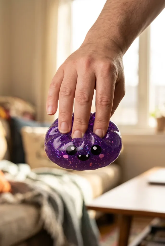 Glitter Dumpling Squishy Vampiiri Halloween puristuksessa