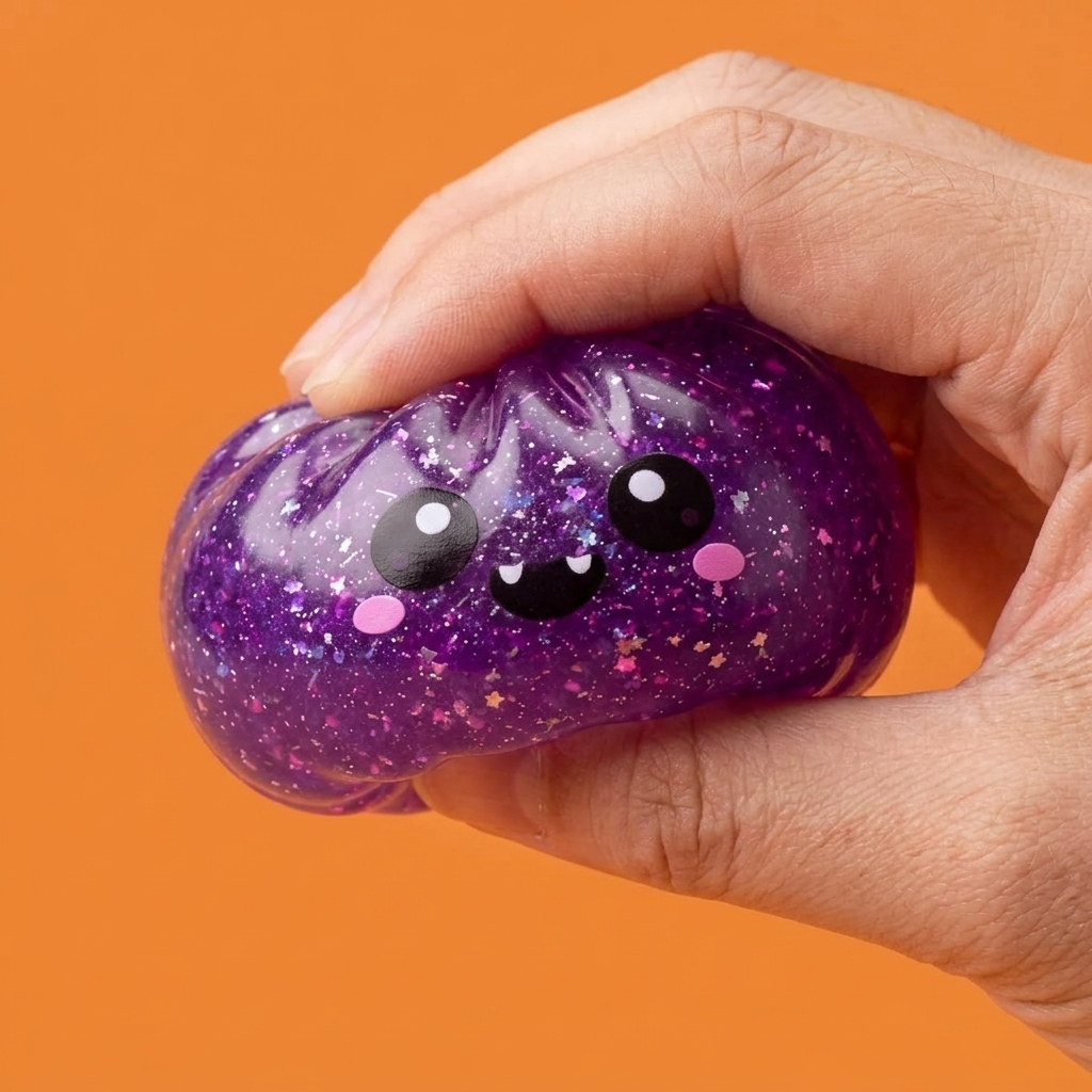 Glitter Dumpling Squishy Vampiiri Halloween slow rise -efekti toiminnassa