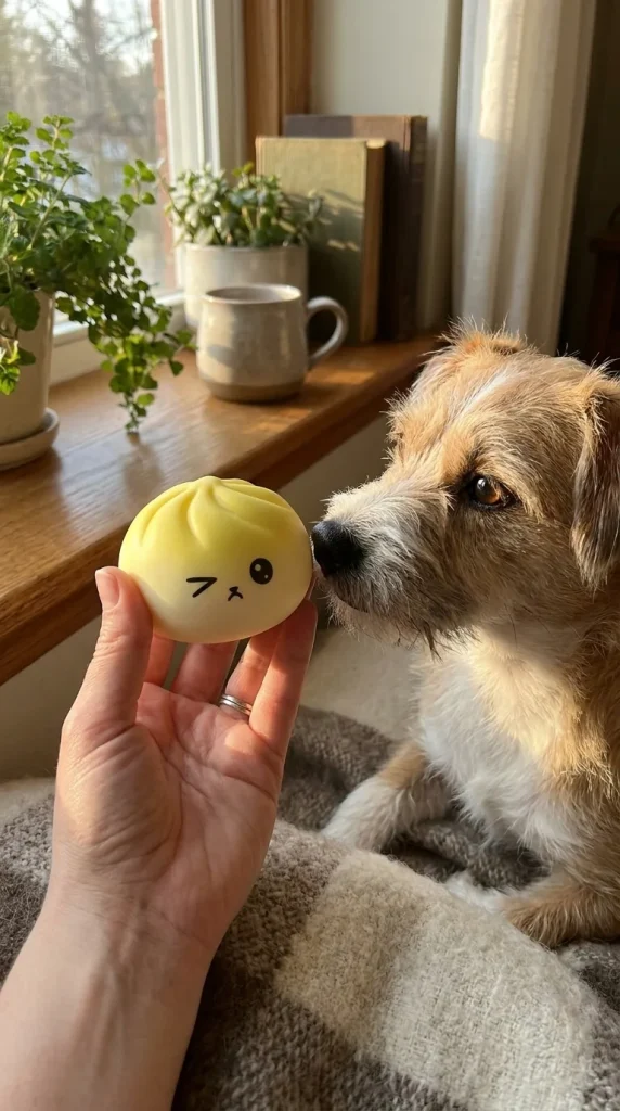 Mystery Dumpling Squishy Yllätyspakkaus pehmolelun seurassa